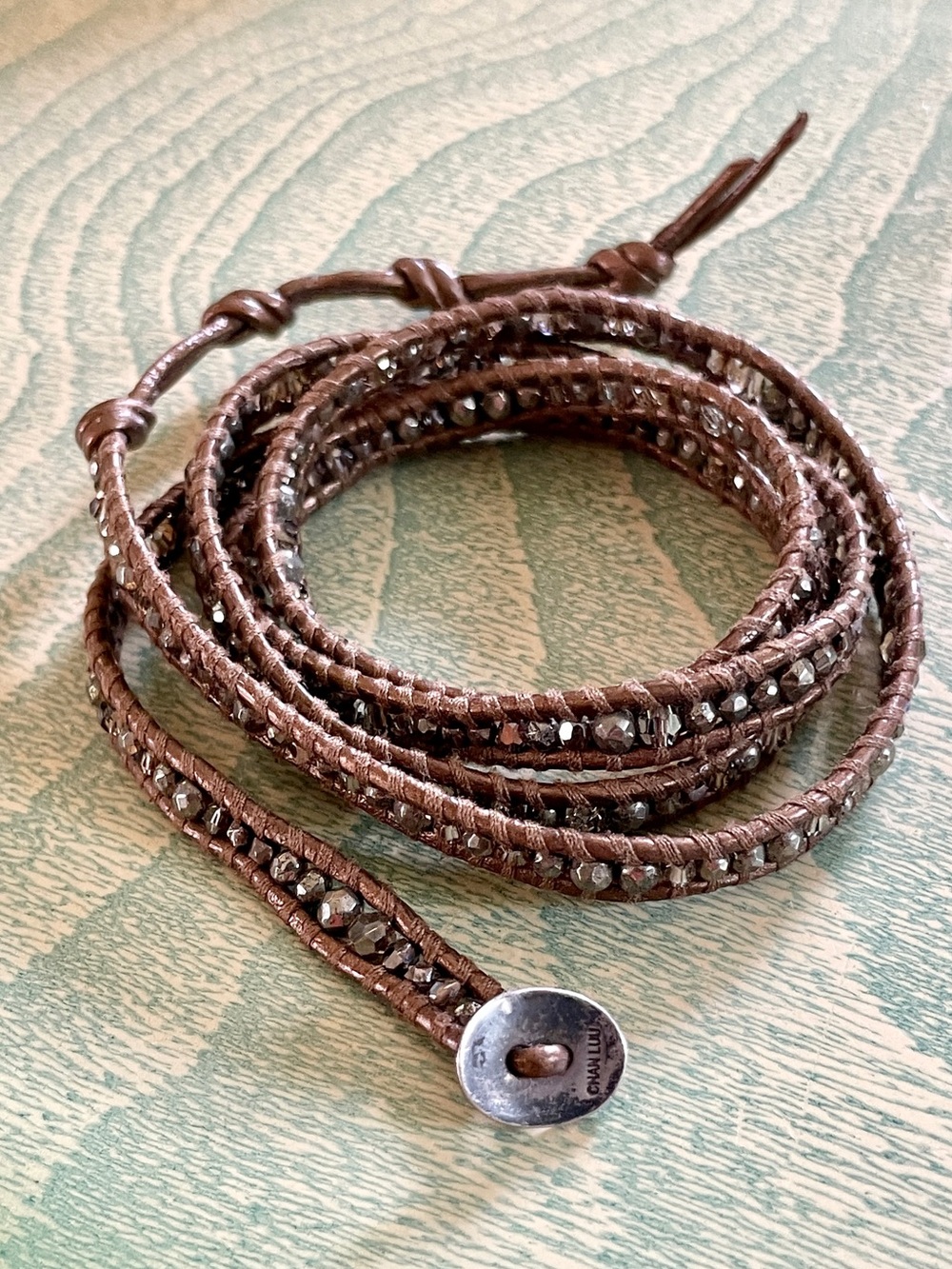 Chan Luu | Leather Wrap Bracelet w/Swarovski Crystals ♥ Like new!